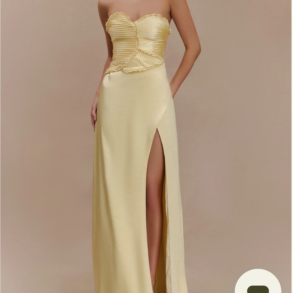 Larissa Yellow Strapless Dress